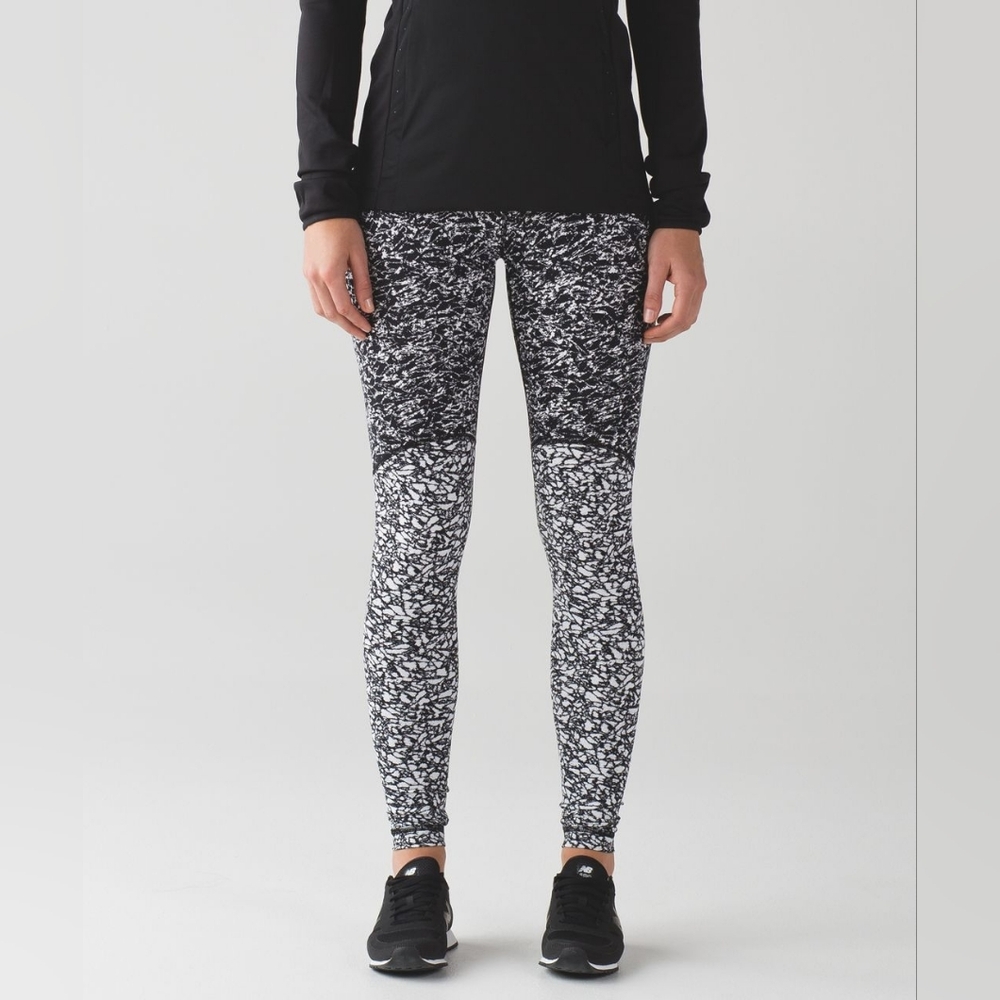 lululemon athletica Black & White Speckled High-Rise Leggings
